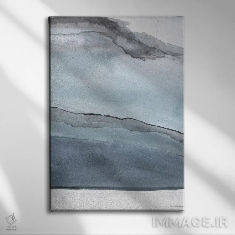 تابلو انتزاعی بالا و آن سوی تپه اثر کندون کریشنز - نمای روبهرو روی دیوار