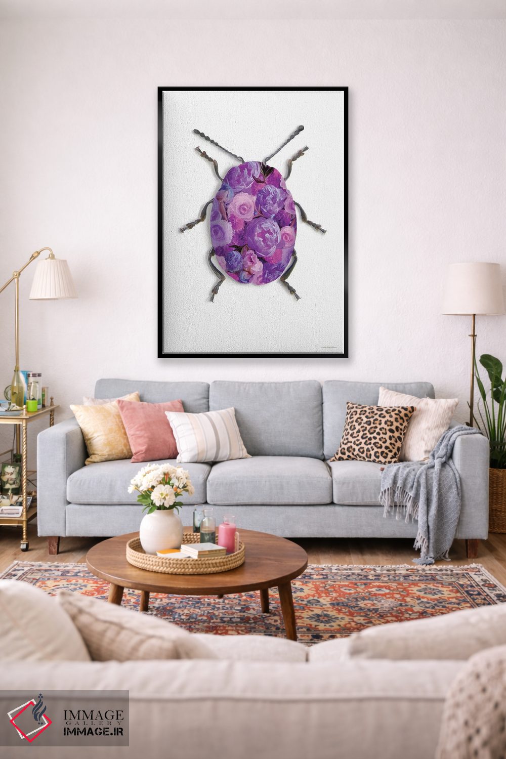 تابلو دکوراتیو استتار بنفش اثر کندون کریشنز - D1B