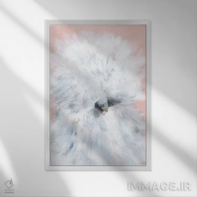 تابلو مدرن اون دختر موهای عالی داره اثر کندون کریشنز - نمای قابدار سفید