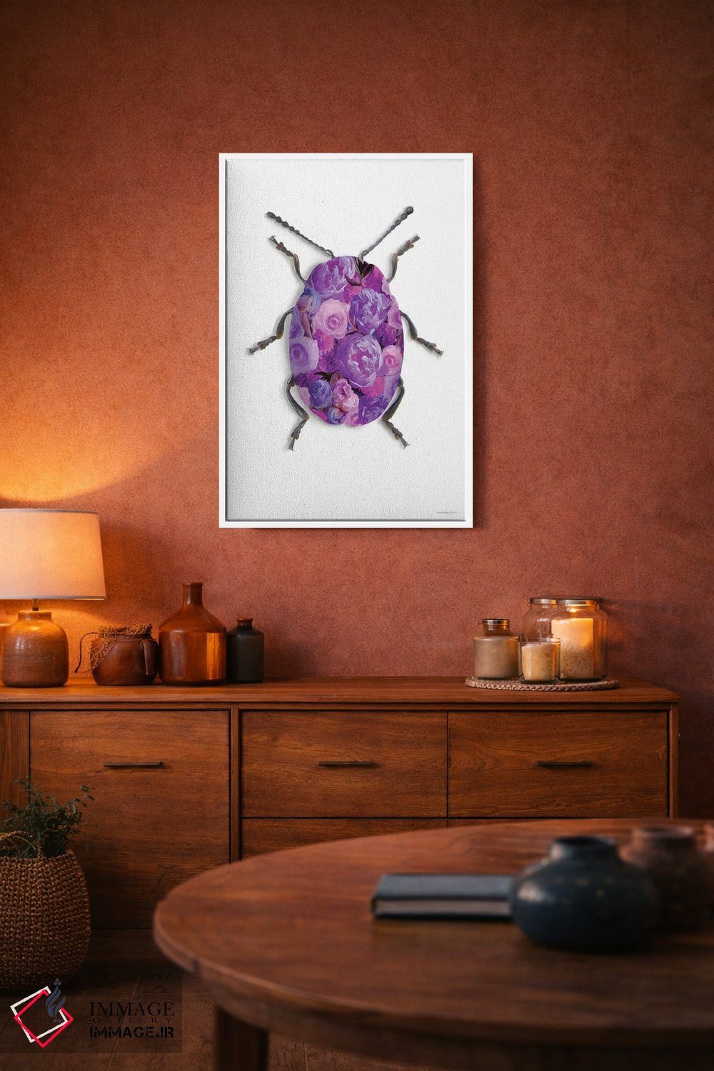 تابلو دکوراتیو استتار بنفش اثر کندون کریشنز - D3W