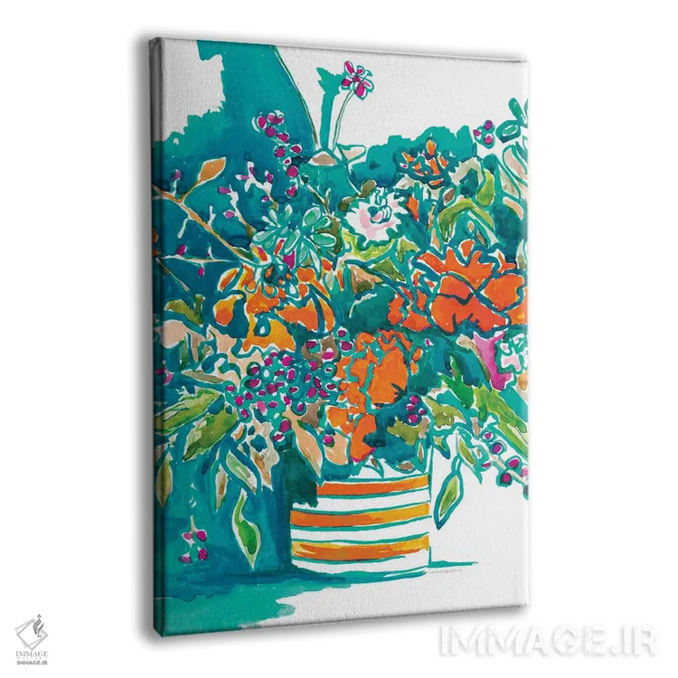 تابلو انتزاعی رنگ های درخشان تابستان اثر کندون کریشنز - نمای پرسپکتیو محصول