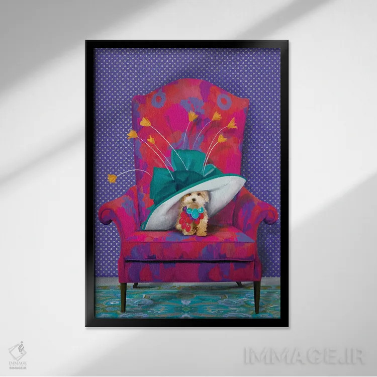 تابلو دکوراتیو گل زرد اثر کندون کریشنز - نمای قابدار مشکی