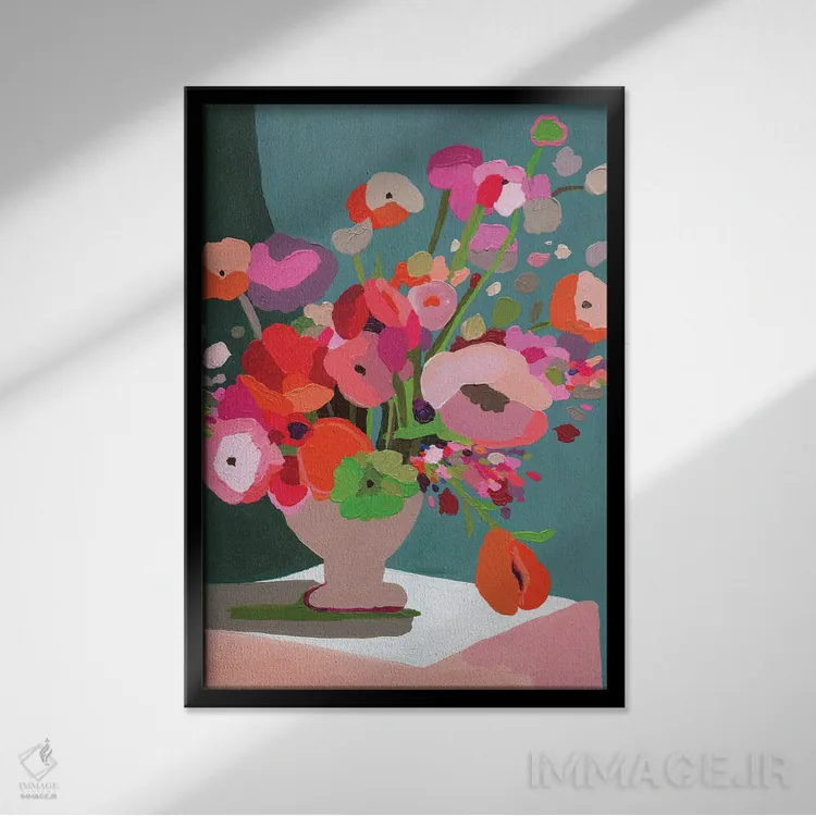 تابلو دکوراتیو یک قاچ پرتقال اثر کندون کریشنز - نمای قابدار مشکی