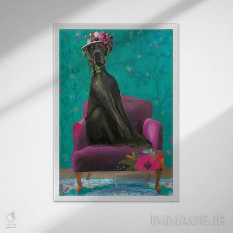 تابلو دکوراتیو آدو آنی اثر کندون کریشنز - نمای قابدار سفید