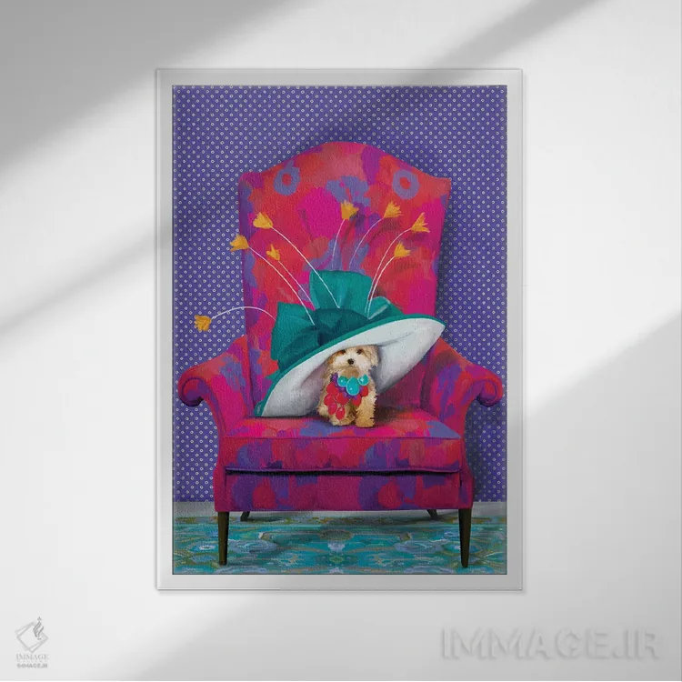 تابلو دکوراتیو گل زرد اثر کندون کریشنز - نمای قابدار سفید