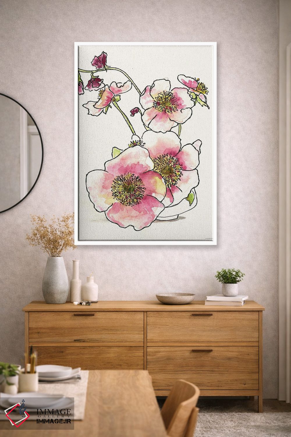 تابلو مینیمال شیرینی در گلدان کوچک اثر کندون کریشنز - D1W