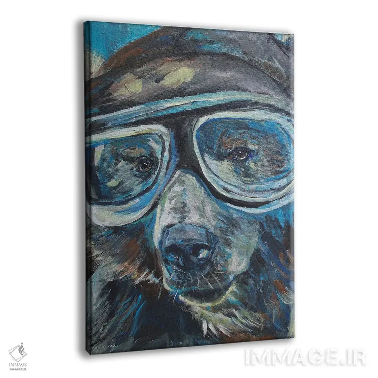 تابلو مدرن خرس خلبان ۱ اثر کندون کریشنز - نمای پرسپکتیو محصول