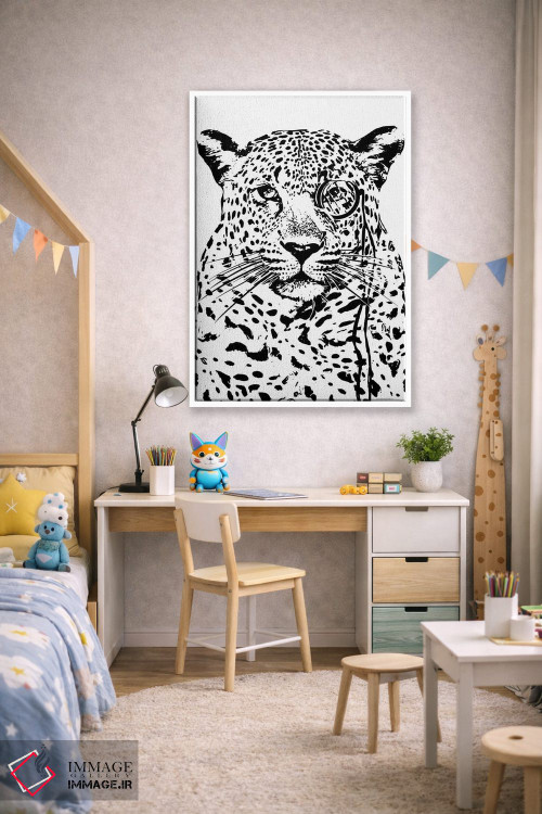 تابلو دکوراتیو یوزپلنگ شیطون اثر کندون کریشنز - D1W