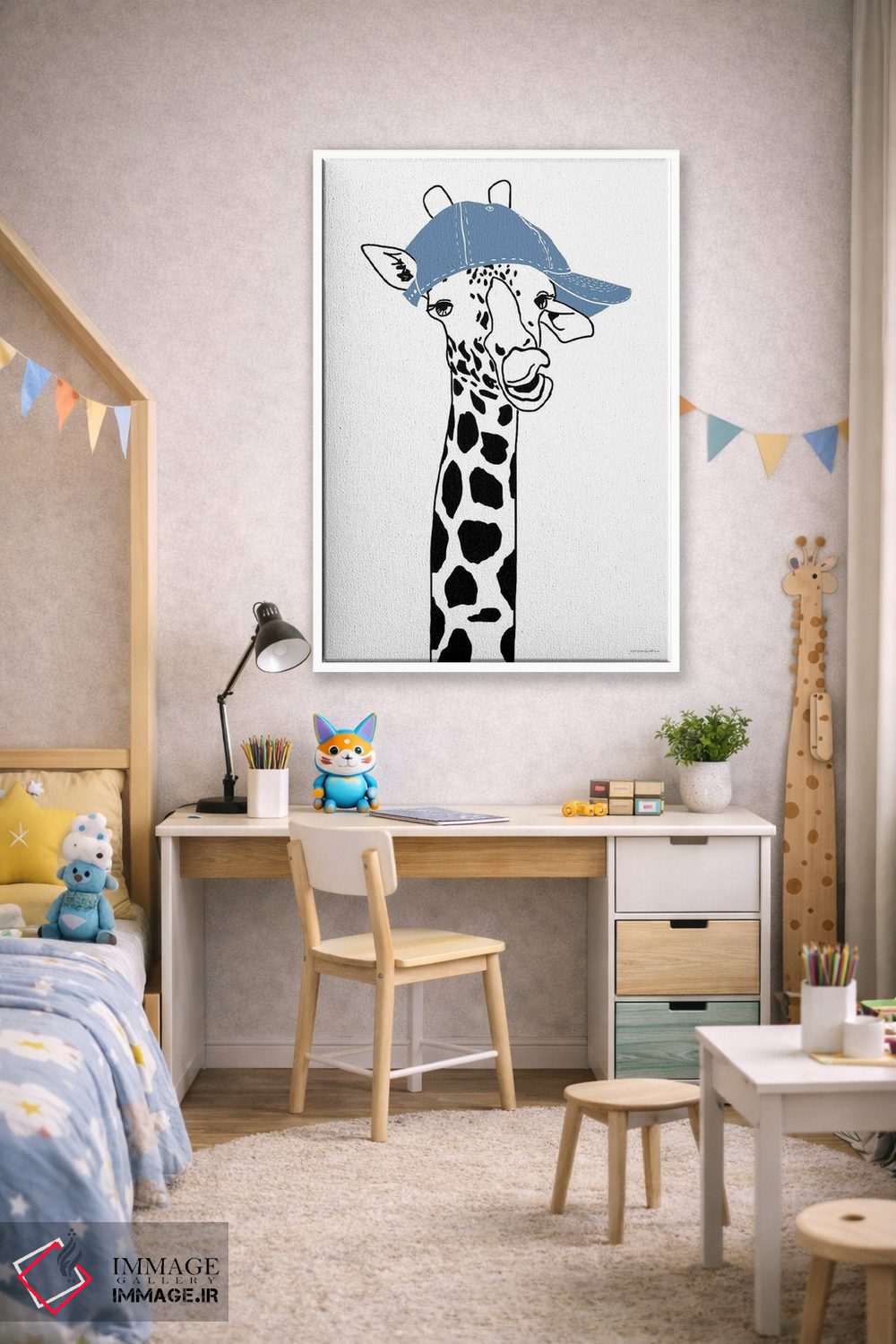 تابلو مینیمال زرافه تیم اثر کندون کریشنز - D1W