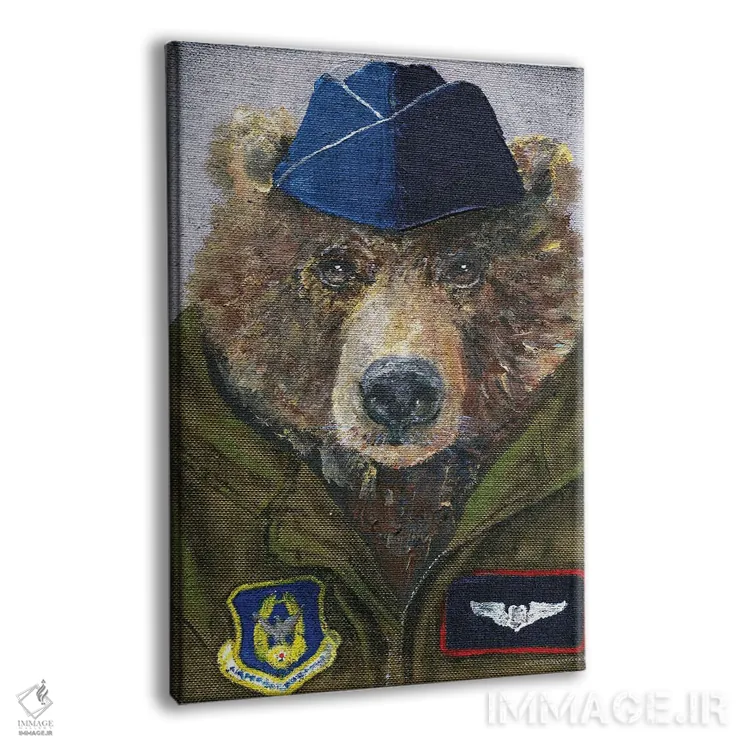 تابلو مدرن خرس خلبان ۲ اثر کندون کریشنز - نمای پرسپکتیو محصول