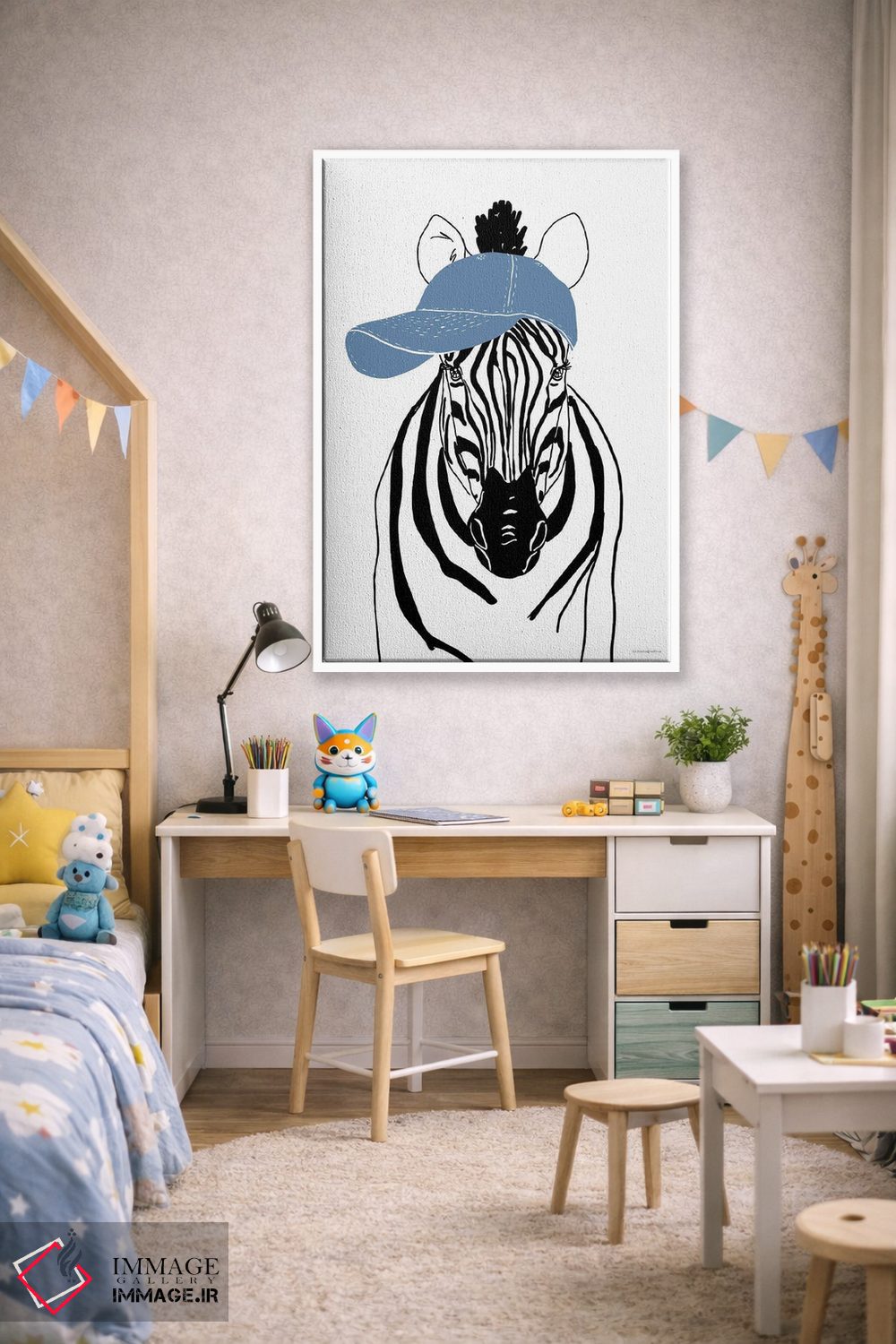 تابلو مینیمال گورخر تیم اثر کندون کریشنز - D1W