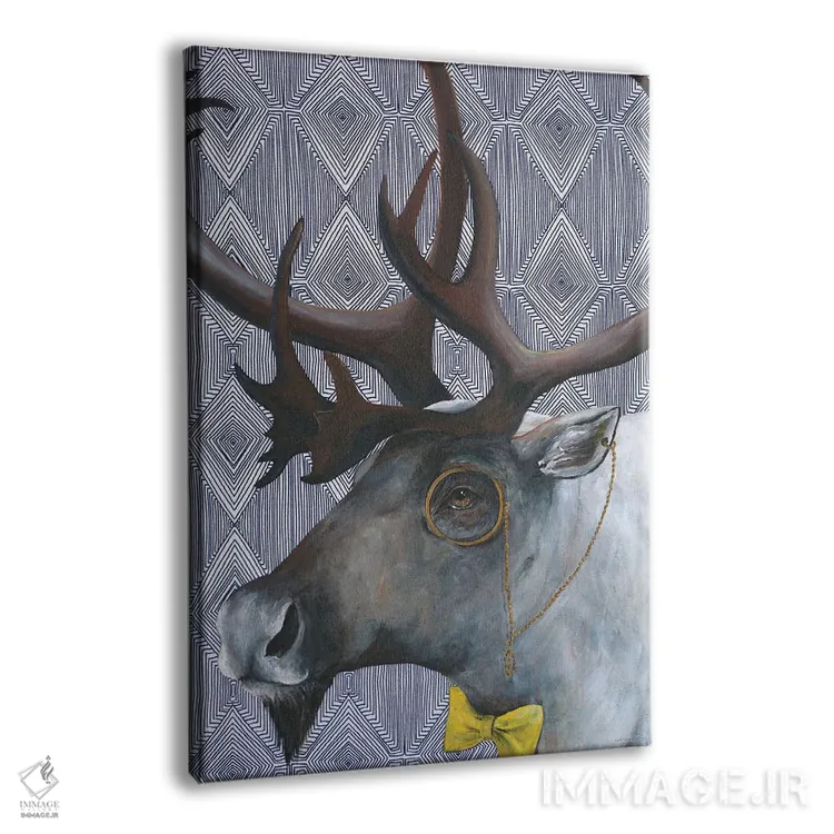 تابلو مدرن آقای گوزن شمالی اثر کندون کریشنز - نمای پرسپکتیو محصول