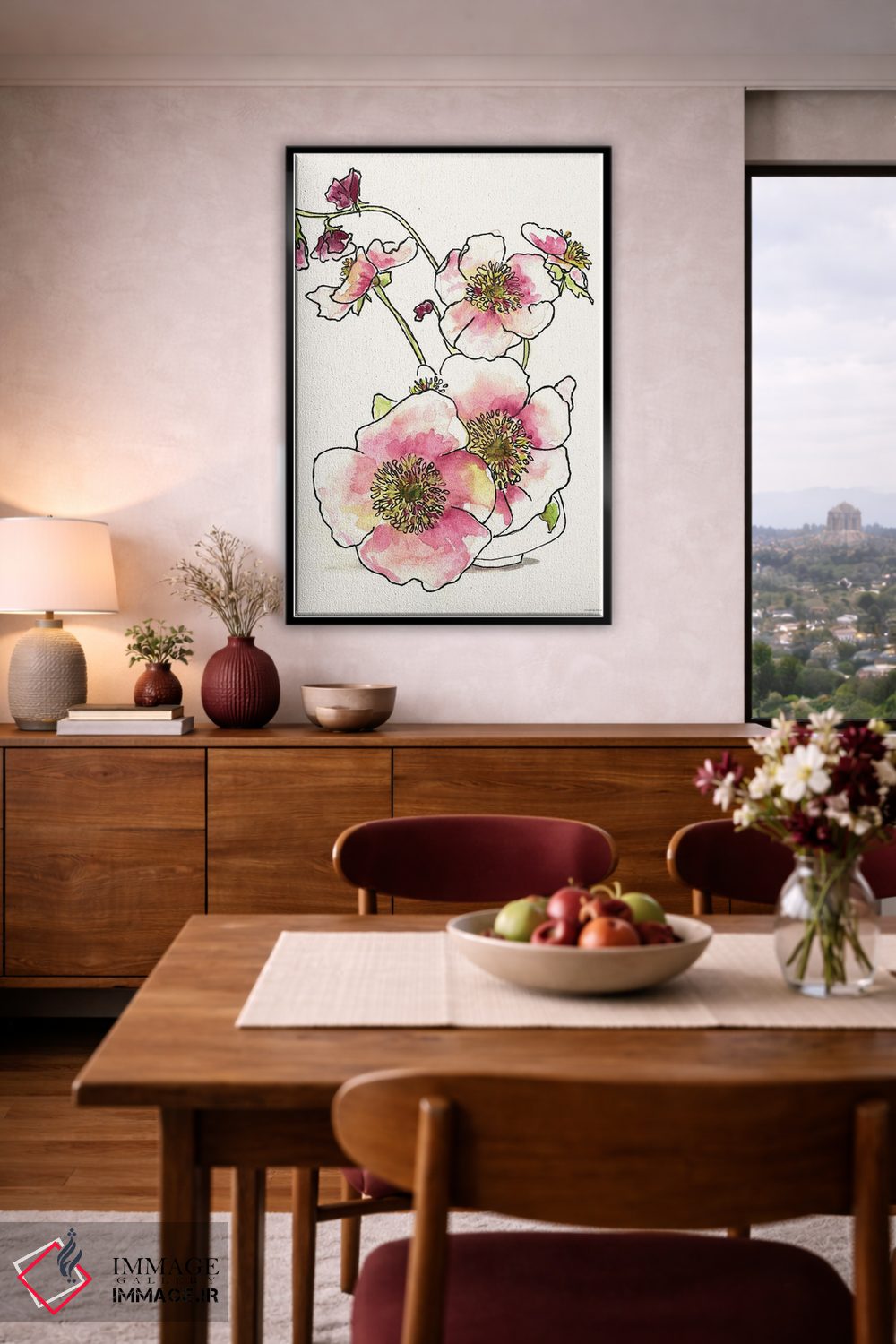 تابلو مینیمال شیرینی در گلدان کوچک اثر کندون کریشنز - D5B