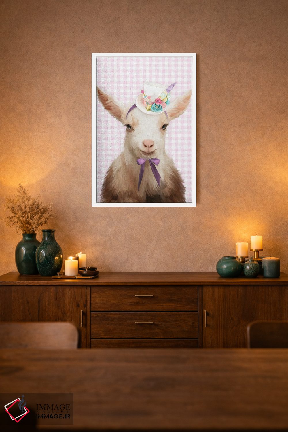 تابلو دکوراتیو بچه شیرین اثر کندون کریشنز - D1W