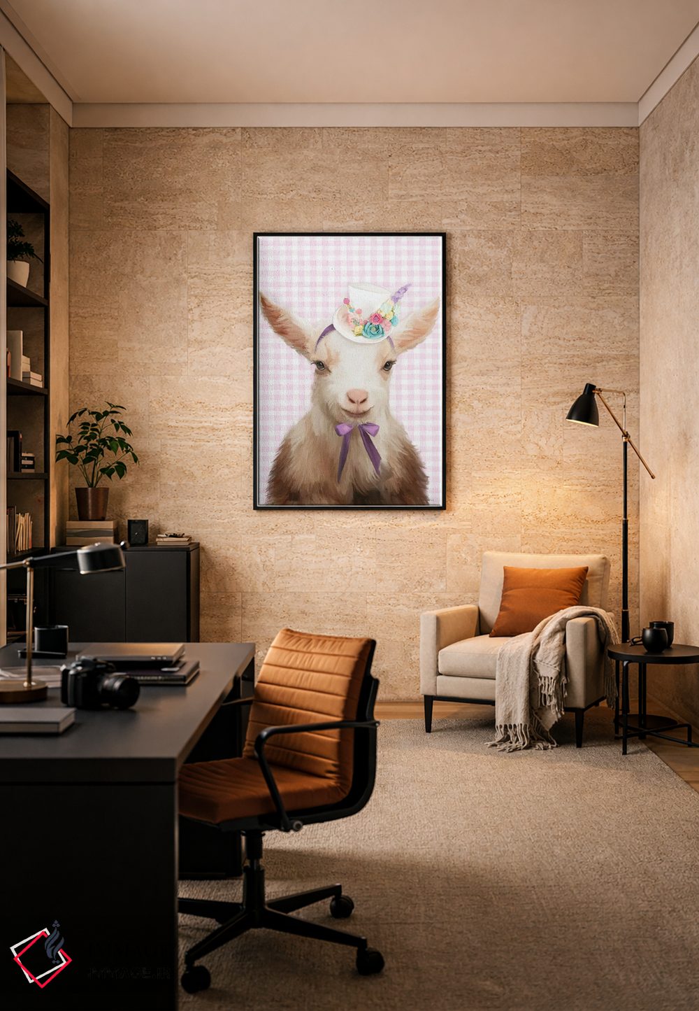 تابلو دکوراتیو بچه شیرین اثر کندون کریشنز - D6B