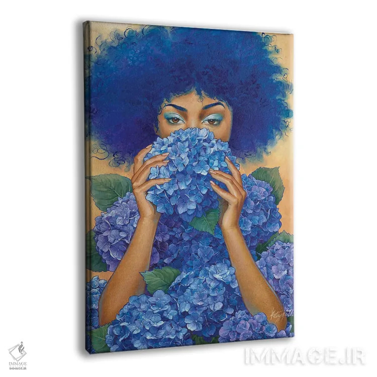 تابلو دکوراتیو هورتانسیا اثر کلسی مرکل - نمای پرسپکتیو محصول