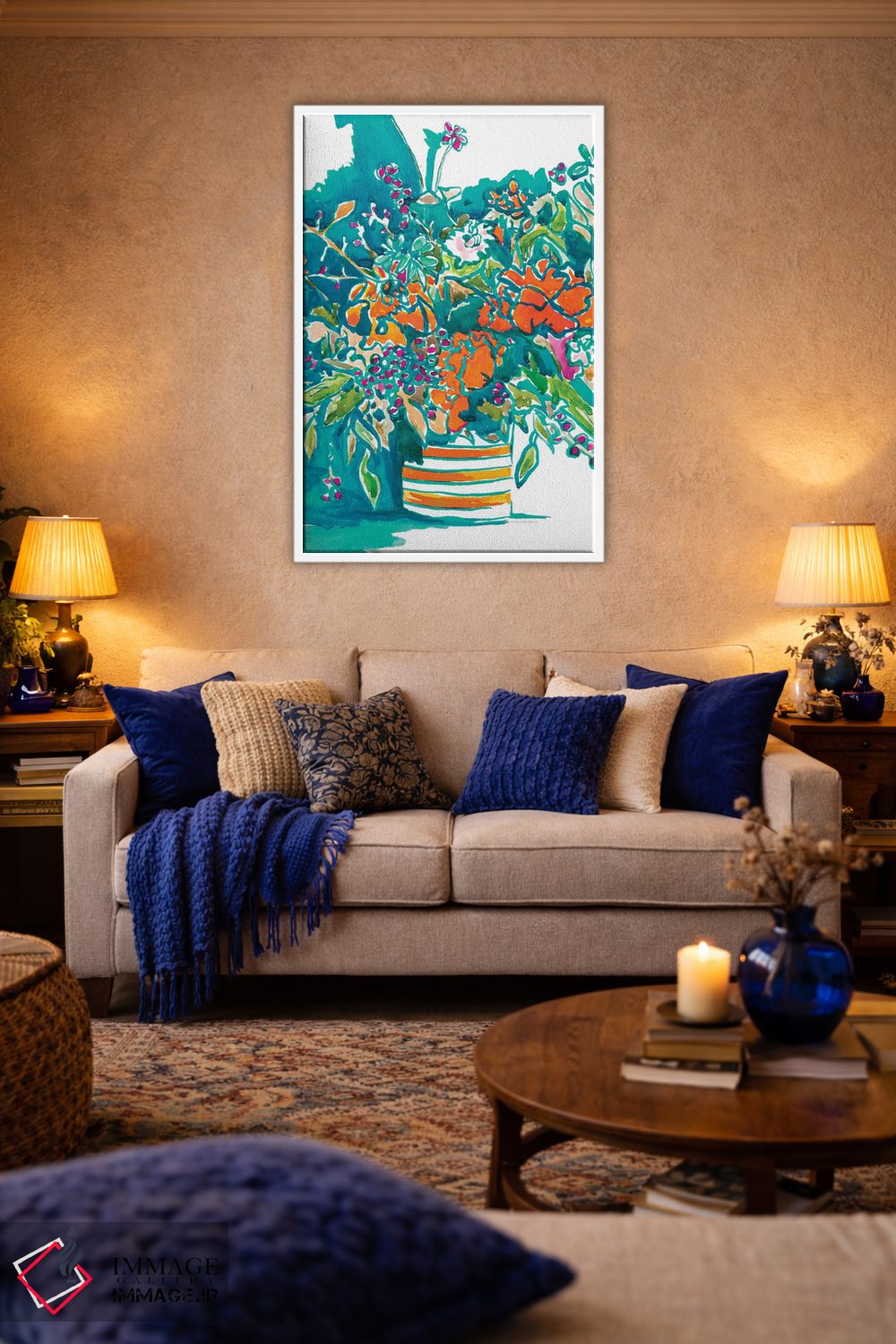 تابلو انتزاعی رنگ های درخشان تابستان اثر کندون کریشنز - D5W