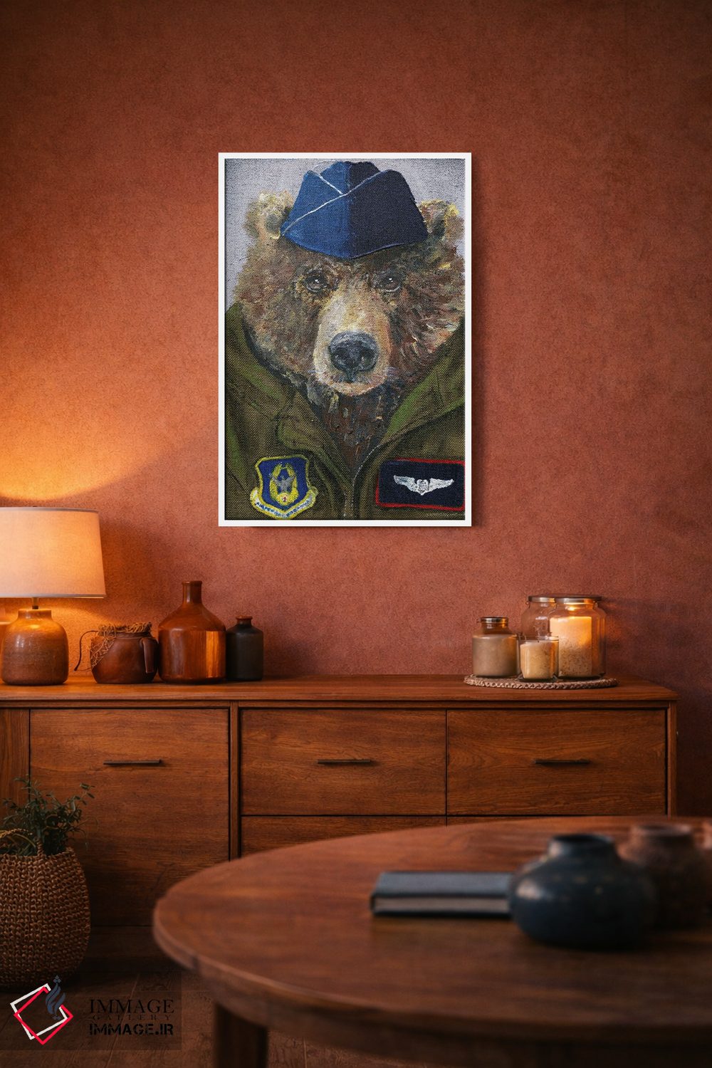 تابلو مدرن خرس خلبان ۲ اثر کندون کریشنز - D2W