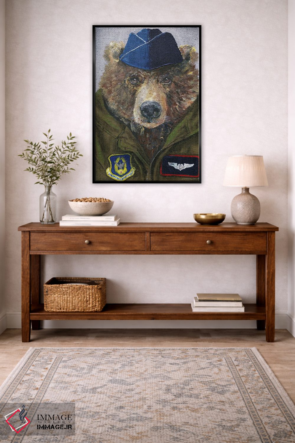 تابلو مدرن خرس خلبان ۲ اثر کندون کریشنز - D4B