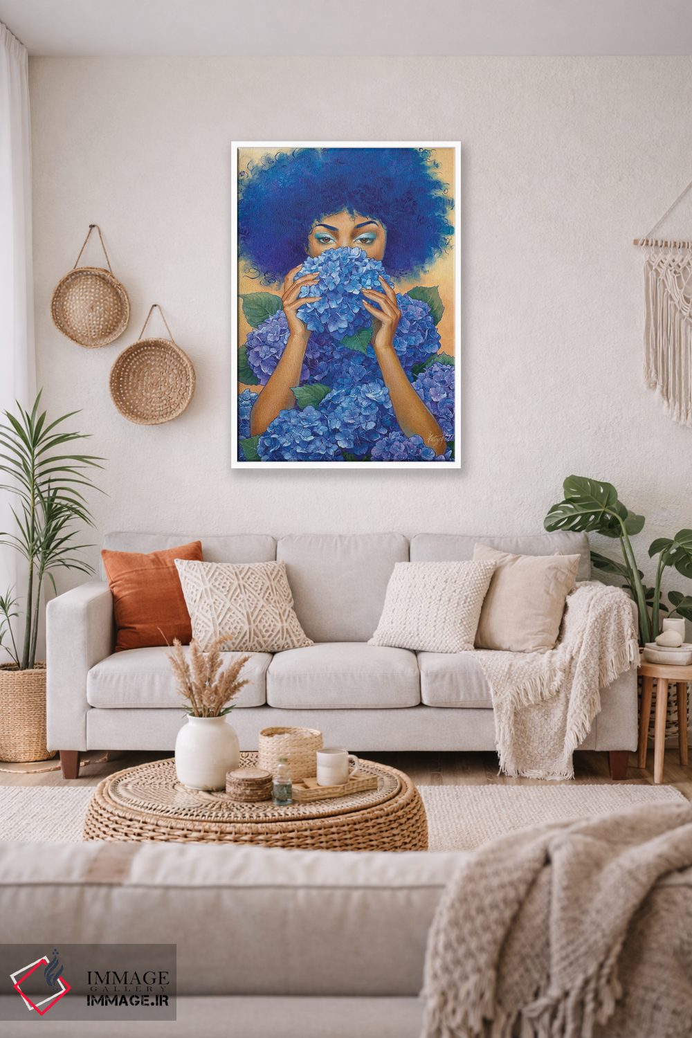 تابلو دکوراتیو هورتانسیا اثر کلسی مرکل - D1W