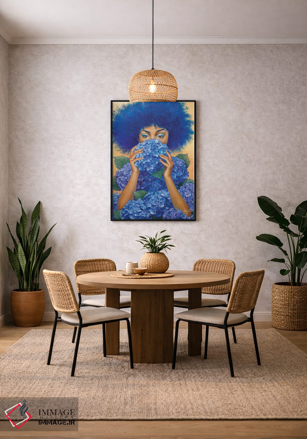 تابلو دکوراتیو هورتانسیا اثر کلسی مرکل - D4B