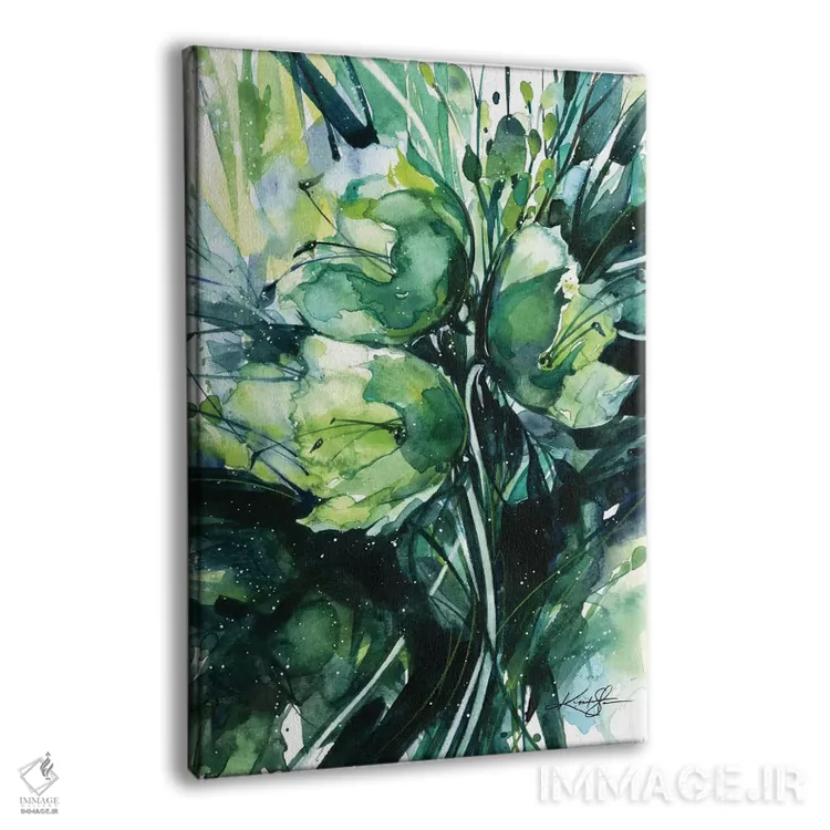 تابلو دکوراتیو سرخوشی سبز سوم اثر کتی مورتون استنیون - نمای پرسپکتیو محصول