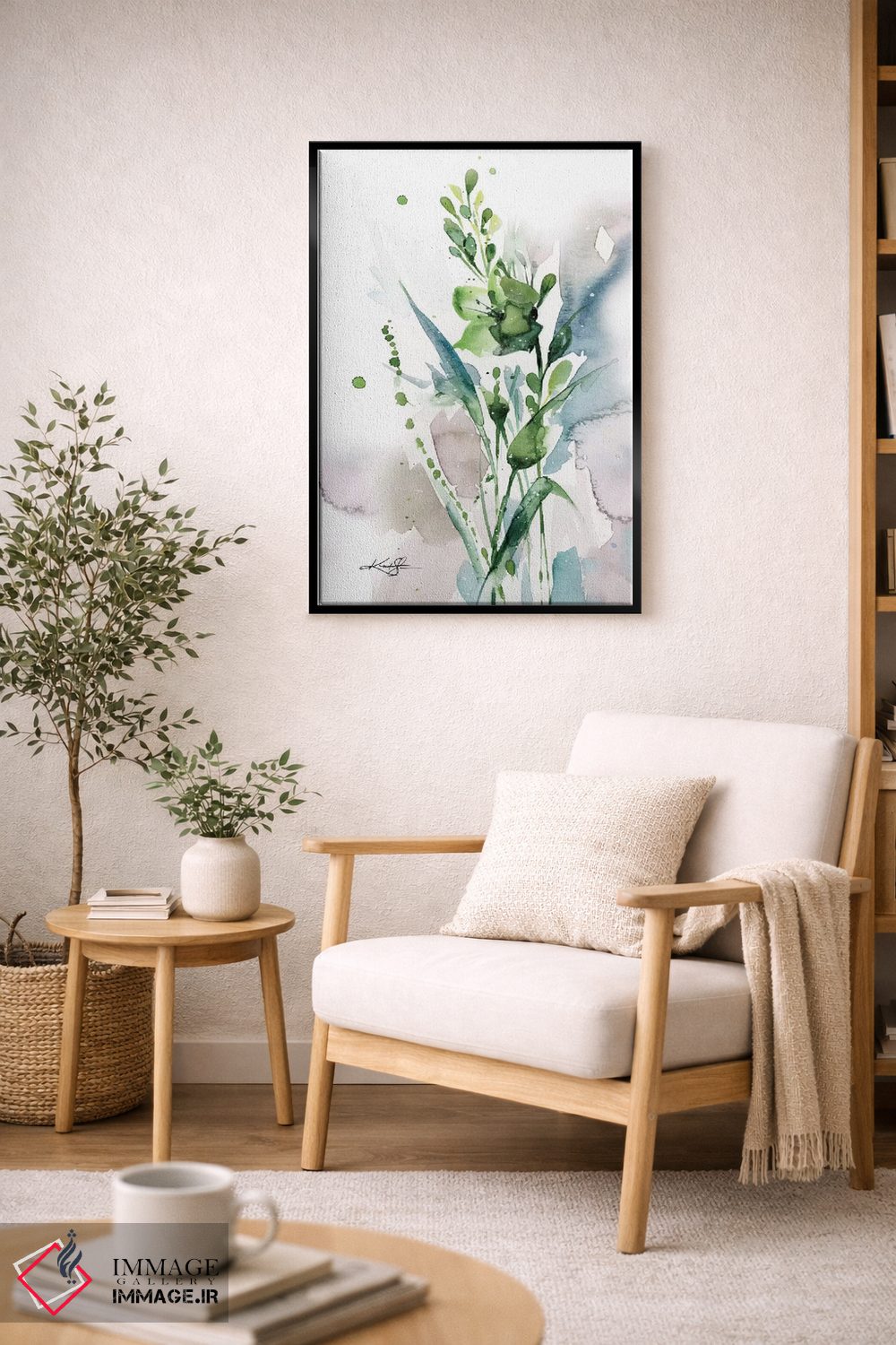 تابلو دکوراتیو خوشی سبز ۱ اثر کتی مورتون استنیون - D2B