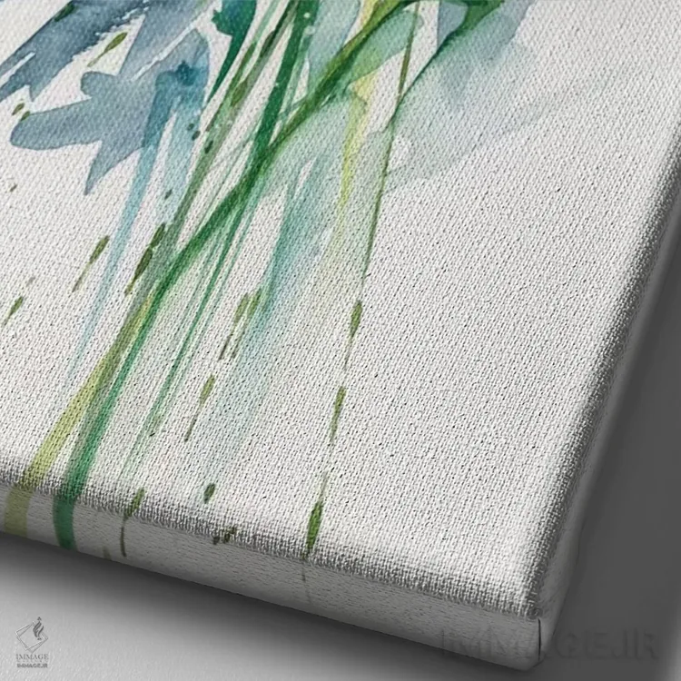 تابلو دکوراتیو سرخوشی سبز دوم اثر کتی مورتون استنیون - نمای نزدیک بافت بوم