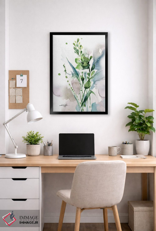 تابلو دکوراتیو خوشی سبز ۱ اثر کتی مورتون استنیون - D5B