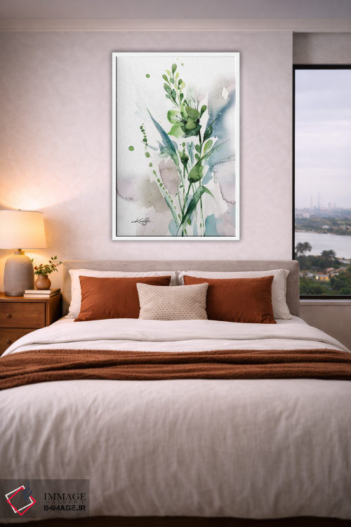 تابلو دکوراتیو خوشی سبز ۱ اثر کتی مورتون استنیون - D4W