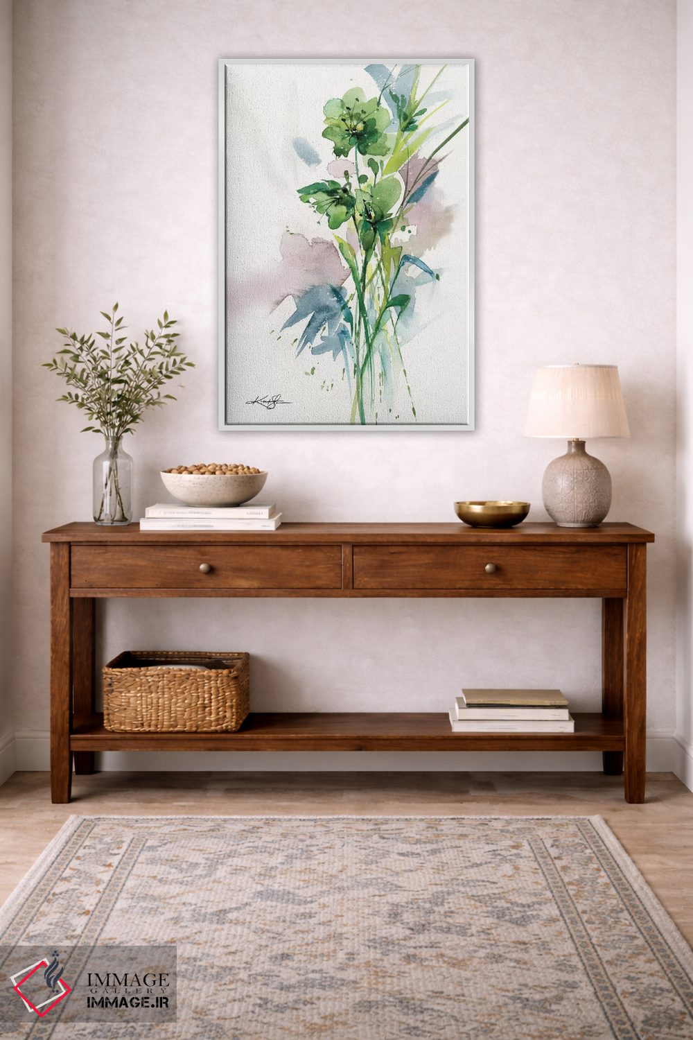 تابلو دکوراتیو سرخوشی سبز دوم اثر کتی مورتون استنیون - D3W