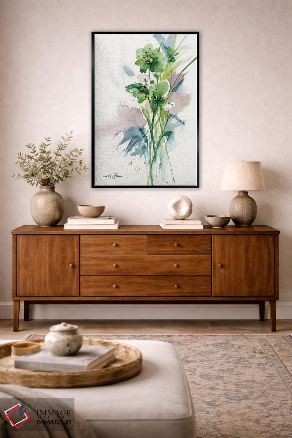 تابلو دکوراتیو سرخوشی سبز دوم اثر کتی مورتون استنیون - D4B