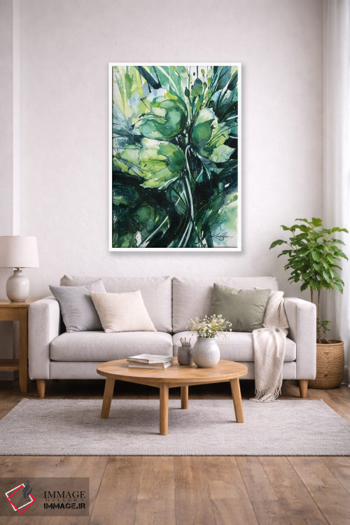 تابلو دکوراتیو سرخوشی سبز سوم اثر کتی مورتون استنیون - D1W