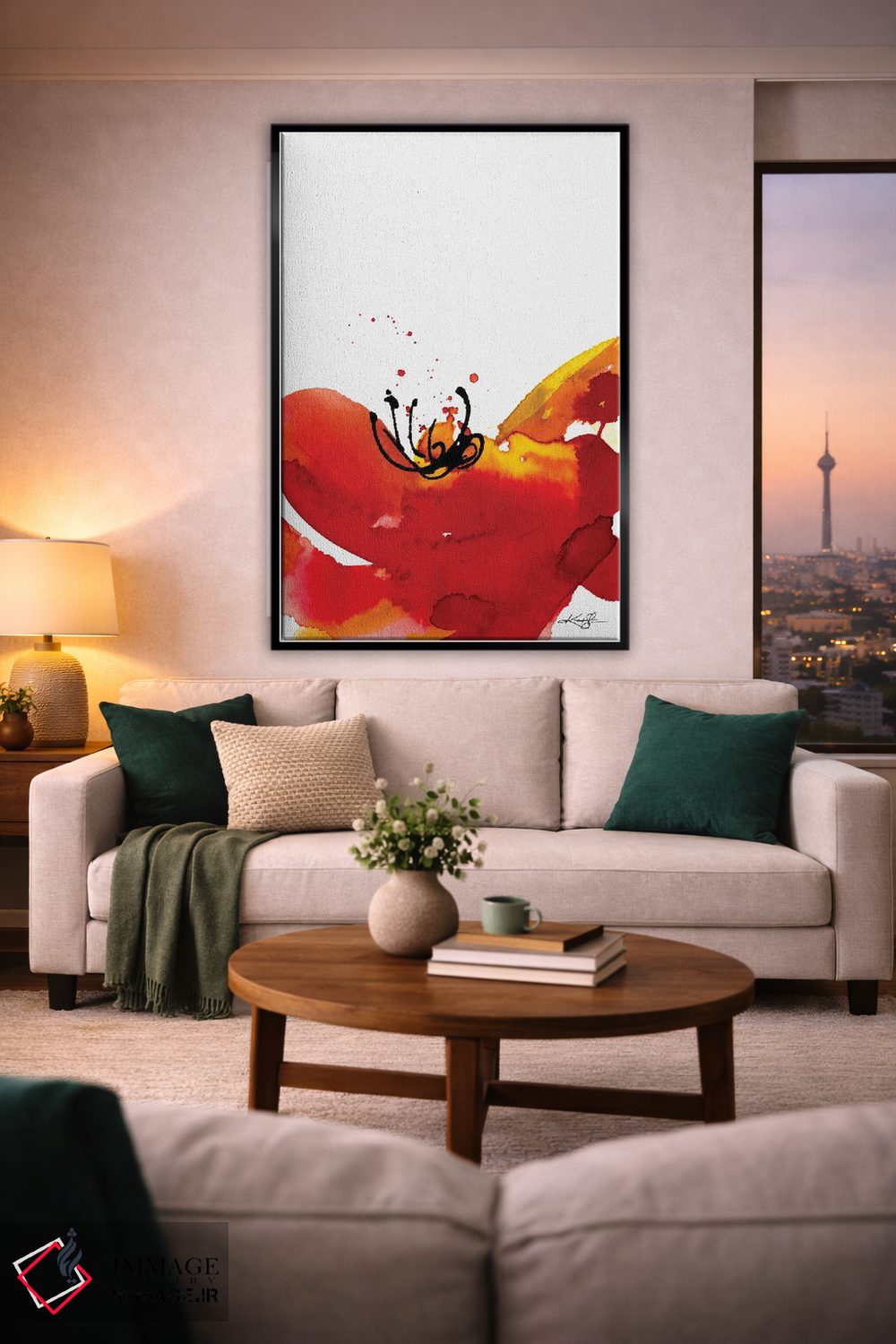 تابلو انتزاعی گل روح چهل وششم اثر کتی مورتون استنیون - D2B