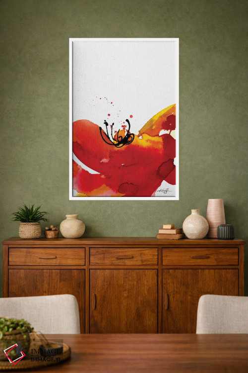 تابلو انتزاعی گل روح چهل وششم اثر کتی مورتون استنیون - D1W