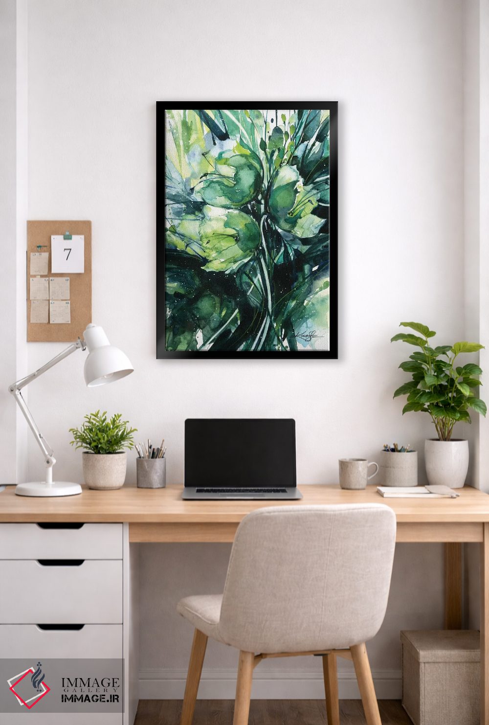 تابلو دکوراتیو سرخوشی سبز سوم اثر کتی مورتون استنیون - D5B
