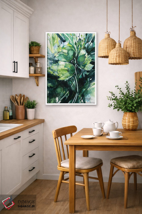 تابلو دکوراتیو سرخوشی سبز سوم اثر کتی مورتون استنیون - D6W