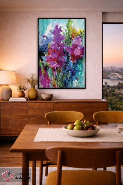 تابلو دکوراتیو رقص در میان شکوفه ها دوم اثر کتی مورتون استنیون - D6B