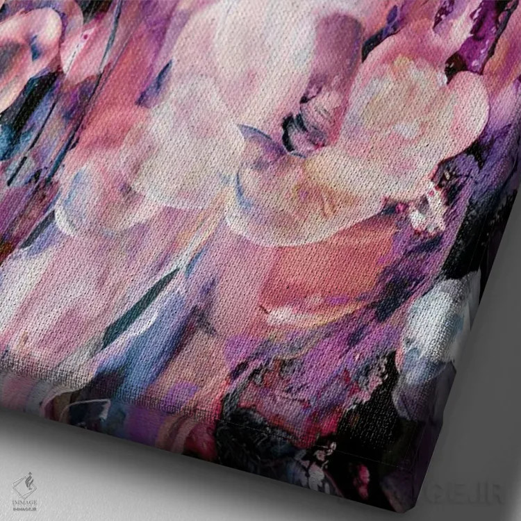 تابلو دکوراتیو زیبایی الهی اثر کتی مورتون استنیون - نمای نزدیک بافت بوم