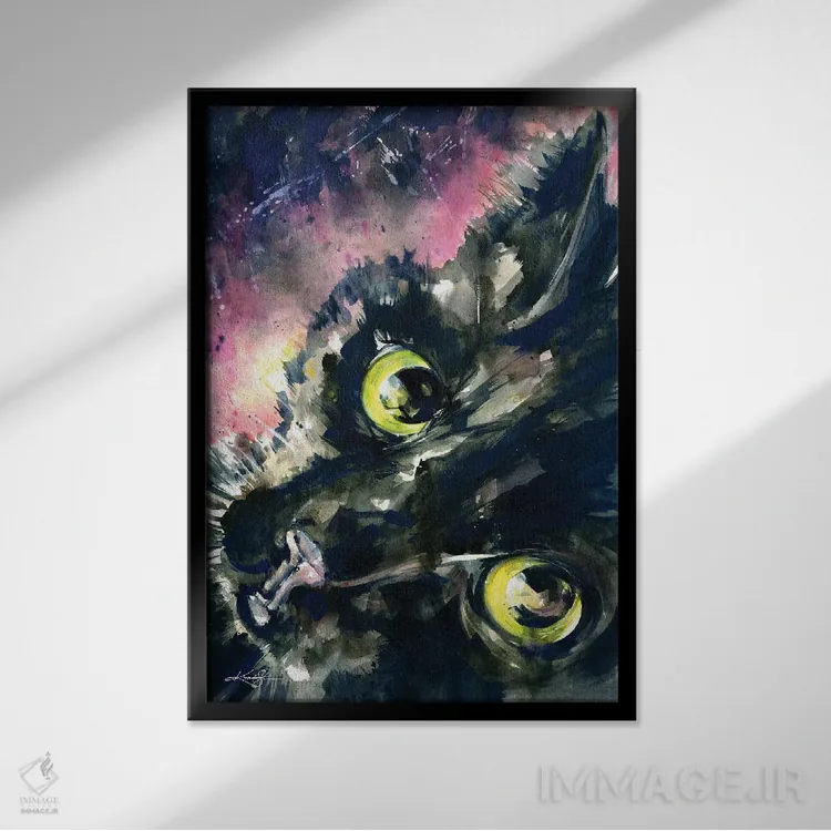 تابلو دکوراتیو یواشکی نگاه کردن اثر کتی مورتون استنیون - نمای قابدار مشکی