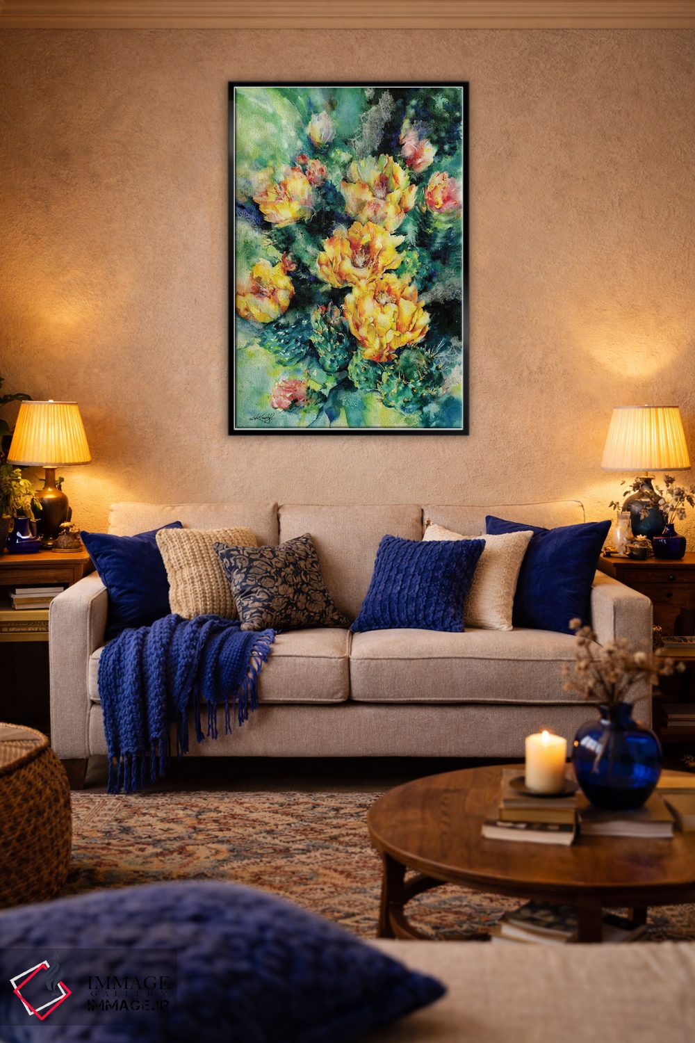 تابلو دکوراتیو گلابی خاردار اثر کتی مورتون استنیون - D4B