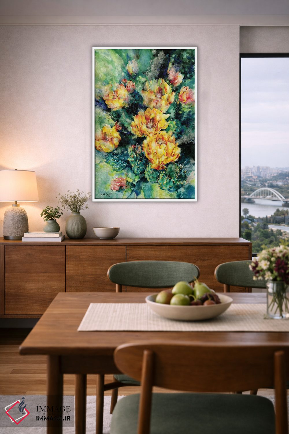 تابلو دکوراتیو گلابی خاردار اثر کتی مورتون استنیون - D6W