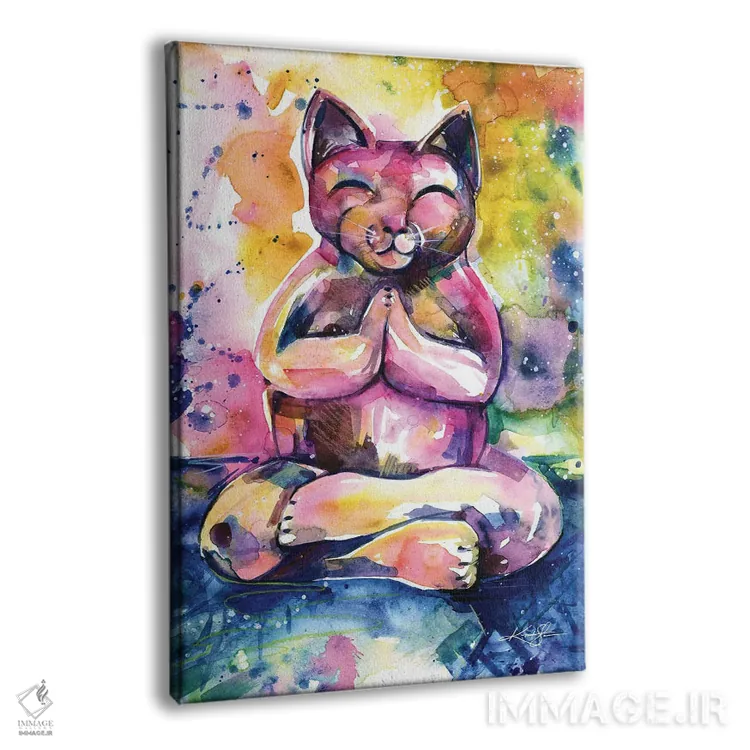 تابلو دکوراتیو گربه بودا یازدهم اثر کتی مورتون استنیون - نمای پرسپکتیو محصول