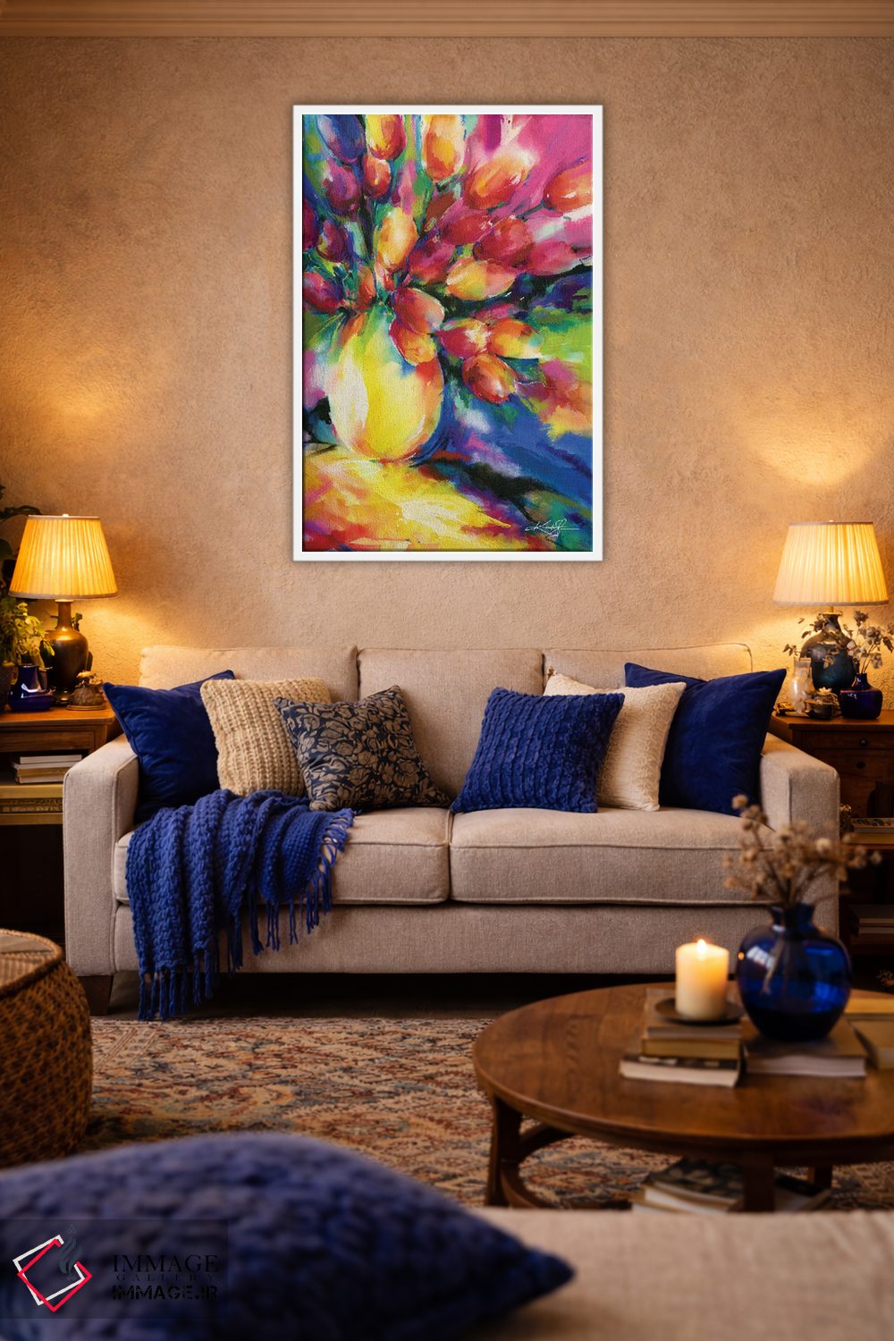 تابلو دکوراتیو لاله ها اثر کتی مورتون استنیون - D2W