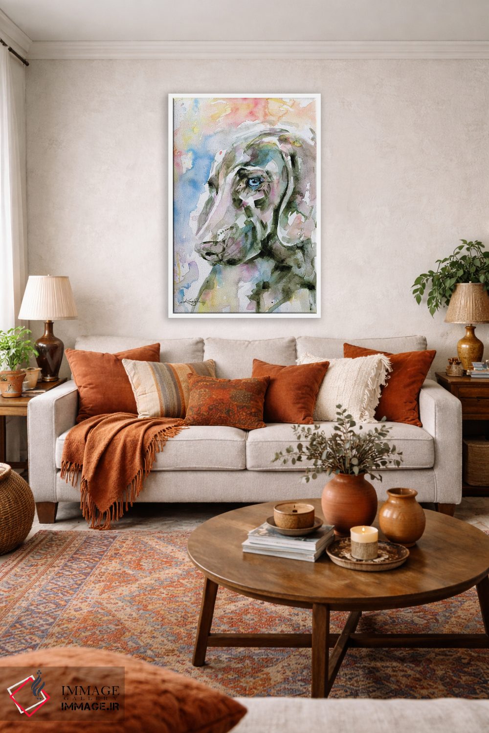 تابلو دکوراتیو چشمان آبی اثر کتی مورتون استنیون - D3W