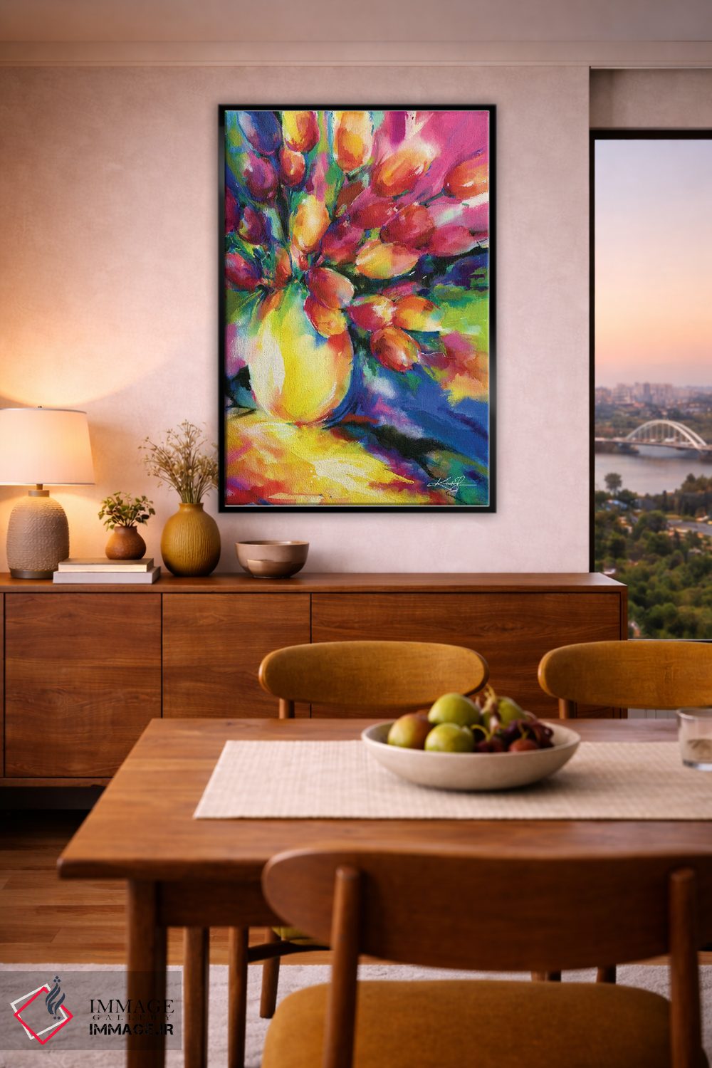 تابلو دکوراتیو لاله ها اثر کتی مورتون استنیون - D6B