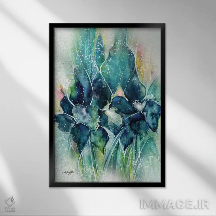 تابلو دکوراتیو افسون سلطنتی اثر کتی مورتون استنیون - نمای قابدار مشکی