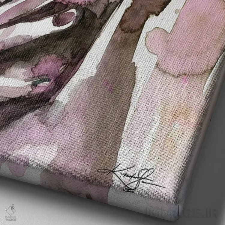 تابلو انتزاعی لحظه ای حسی اثر کتی مورتون استنیون - نمای نزدیک بافت بوم