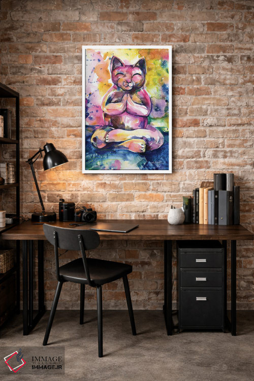 تابلو دکوراتیو گربه بودا یازدهم اثر کتی مورتون استنیون - D3W