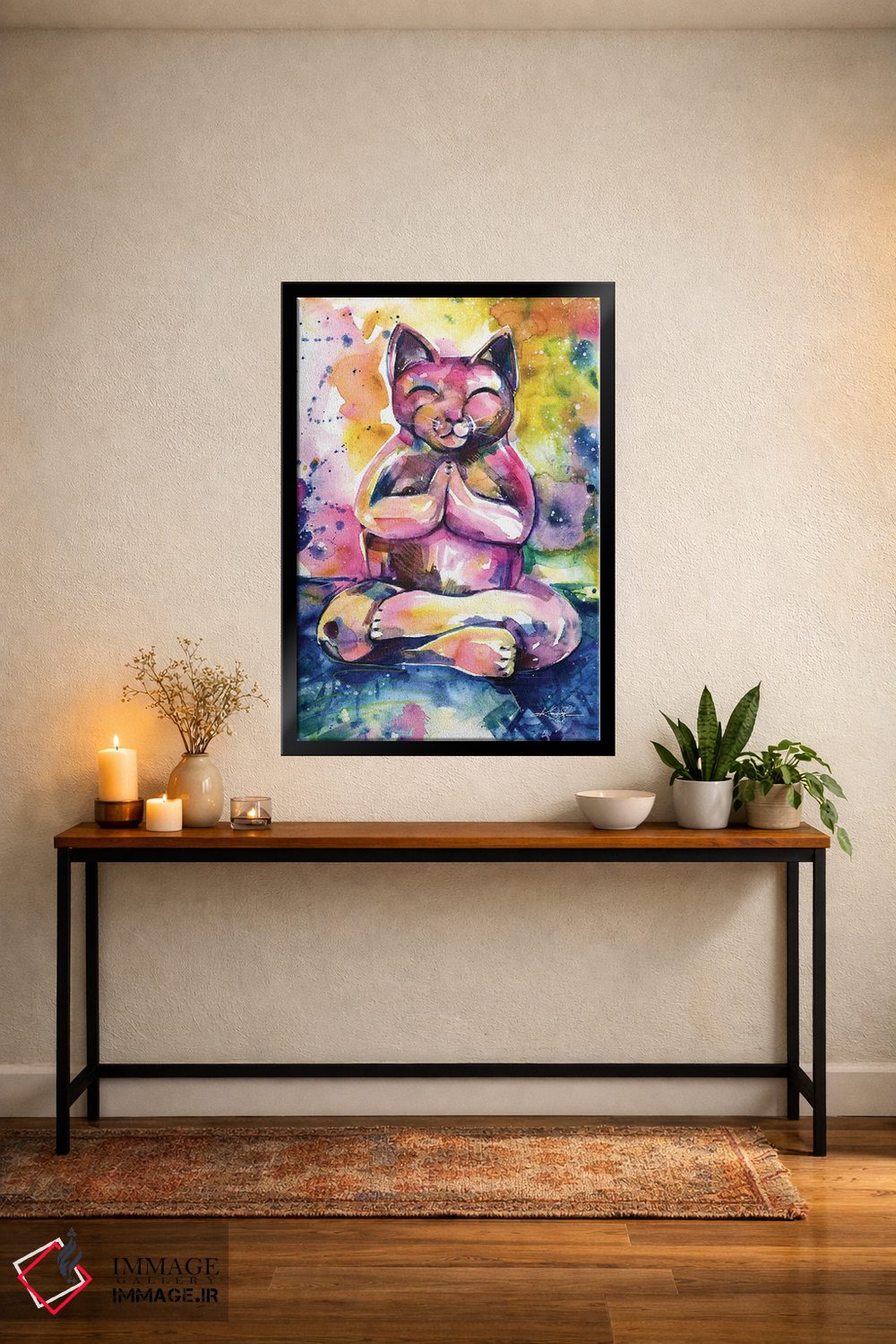 تابلو دکوراتیو گربه بودا یازدهم اثر کتی مورتون استنیون - D6B